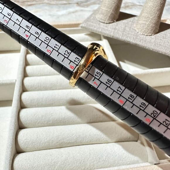 Heart-Shaped Gold-tone Ring Size 6 1/4 Flirt By Park Lane Jewelry Turquoise Blue - Picture 4 of 10